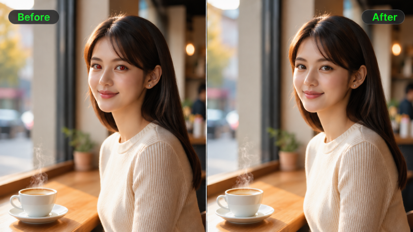 How to Remove Red Eye in Photos with AI